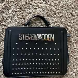 Steve Madden Black Studded Laptop Bag